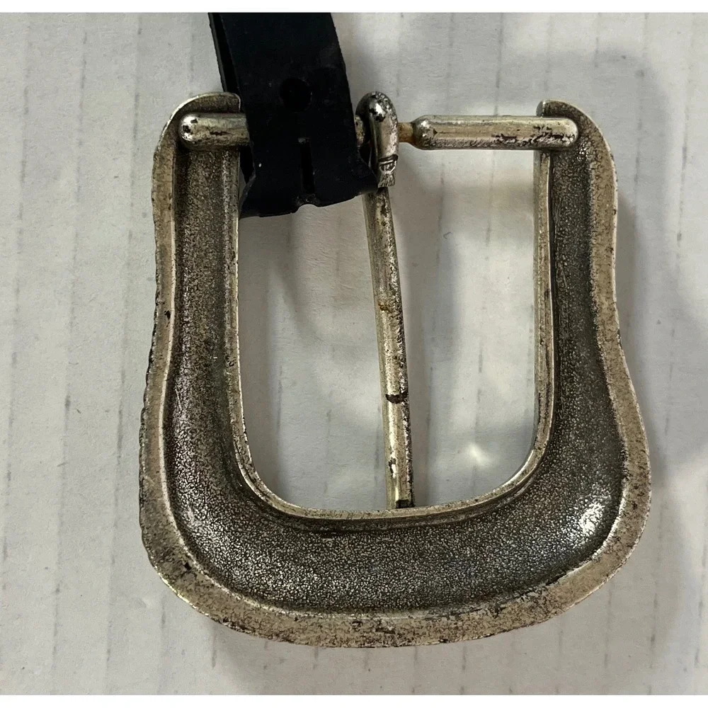 Unbranded Belt Buckle‎ Unisex OS Silver Western Engraved Rope Edge